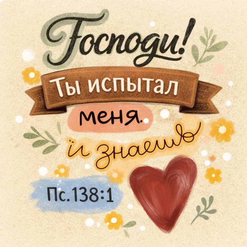Открытка Пс. 138:1